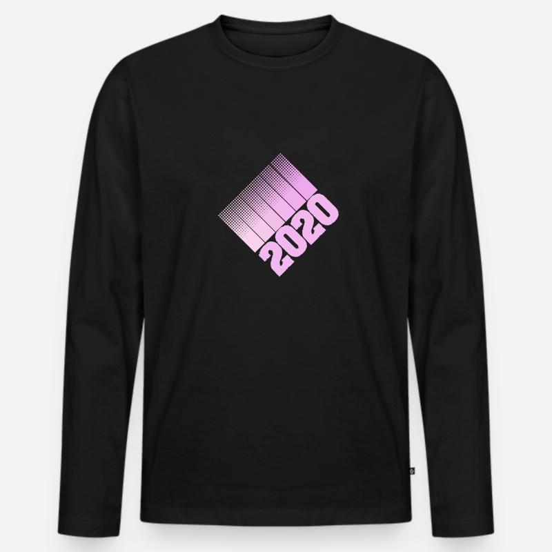 Papa 2020 - Männer Premium Bio Langarmshirt - Schwarz
