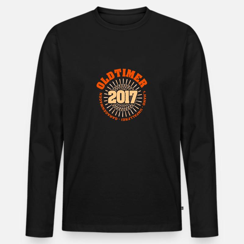 Oldtimer 2017 - Männer Premium Bio Langarmshirt - Schwarz