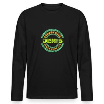 Denis dans le rôle de Denis - T-shirt manches longues Premium bio Homme - noir - Devant - Nico (187cm)
