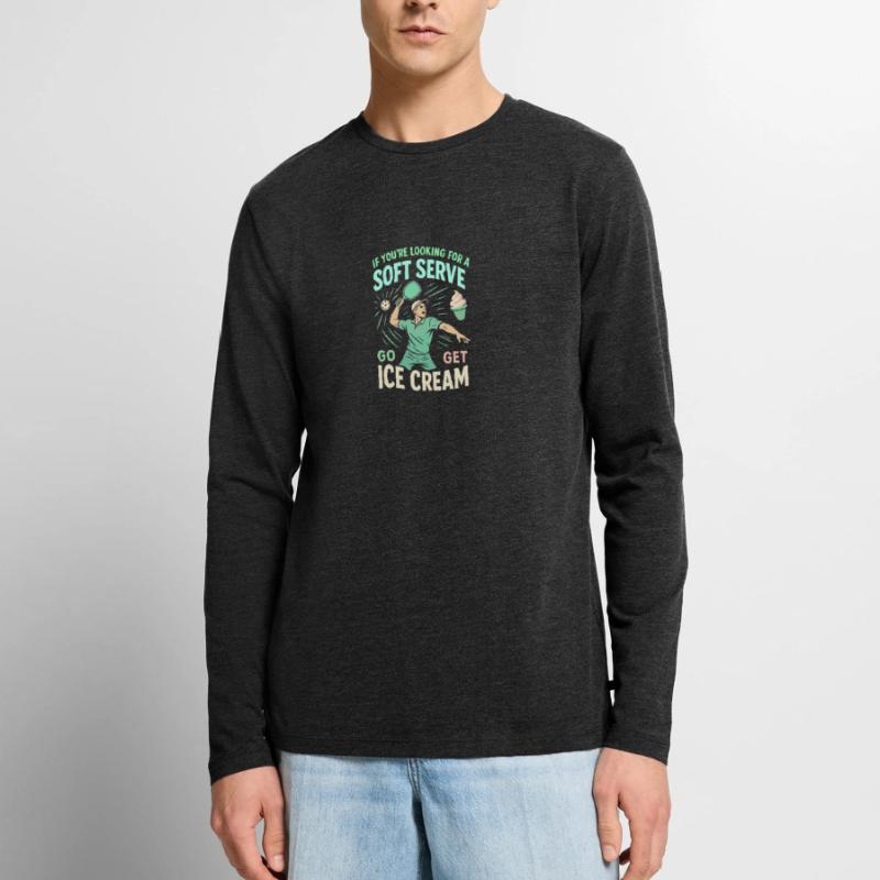 Wenn Sie ein Softeis suchen, gehen Sie Eiscreme Männer Premium Bio Langarmshirt