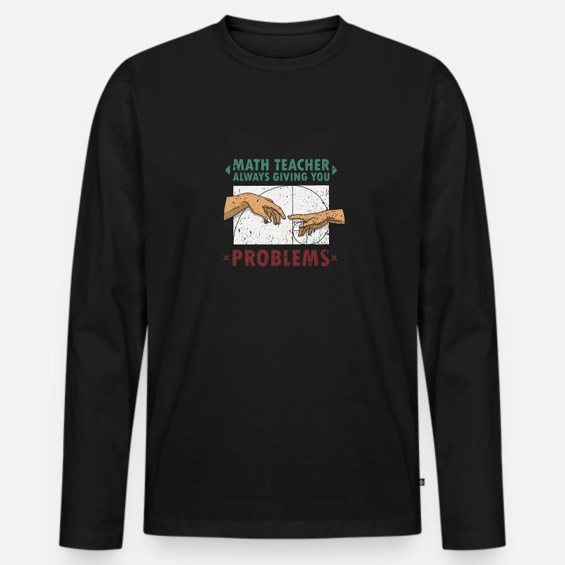Fibonacci Mathe Lehrer Kunst Erschaffung - Männer Premium Bio Langarmshirt - Schwarz