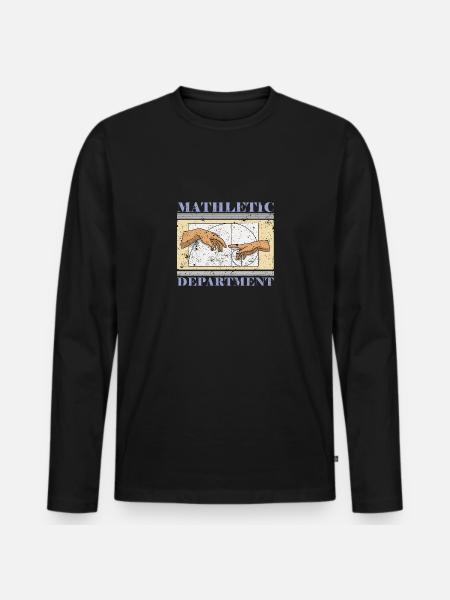 Fibonacci Art Geometry Spiral Student - Men's Premium Organic Long Sleeve Shirt - black