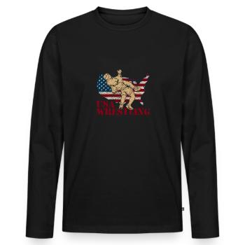 Kampfsportler Wrestler Wrestling Ringen Sport - Männer Premium Bio Langarmshirt - Schwarz - Vorne - Nico (187cm)