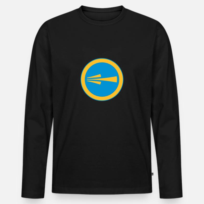 Jakobsmuschel Pfeil - danny alexander lettkemann - Männer Premium Bio Langarmshirt - Schwarz