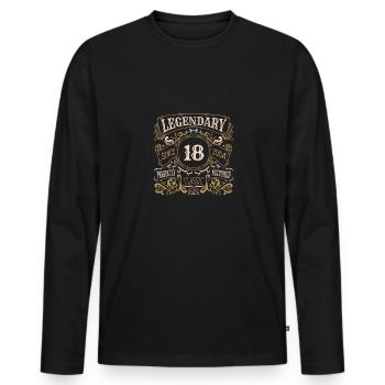 18 Jahre Legendary Since 2004 18. Geburtstag - Männer Premium Bio Langarmshirt - Schwarz - Vorne - Nico (187cm)