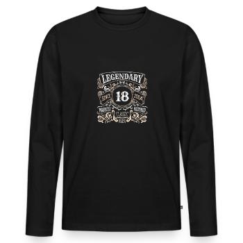 18 Jahre Legendary Since 2004 18. Geburtstag - Männer Premium Bio Langarmshirt - Schwarz - Vorne - Nico (187cm)