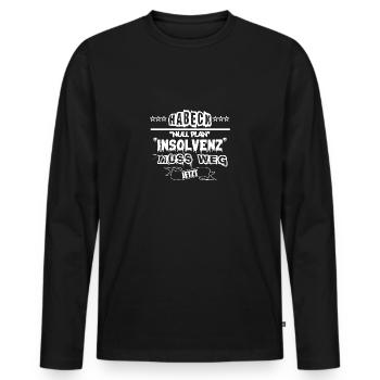 Witze Grüne Die Grünen Habeck Baerbock Partei Öko - Männer Premium Bio Langarmshirt - Schwarz - Vorne - Nico (187cm)