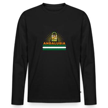 Andalusien autonome Gemeinschaft Spanien - Männer Premium Bio Langarmshirt - Schwarz - Vorne - Nico (187cm)