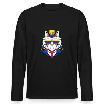 Colombie - T-shirt manches longues Premium bio Homme - noir - Devant - Nico (187cm)