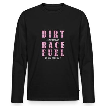 Course sur piste de terre battue - T-shirt manches longues Premium bio Homme - noir - Devant - Nico (187cm)