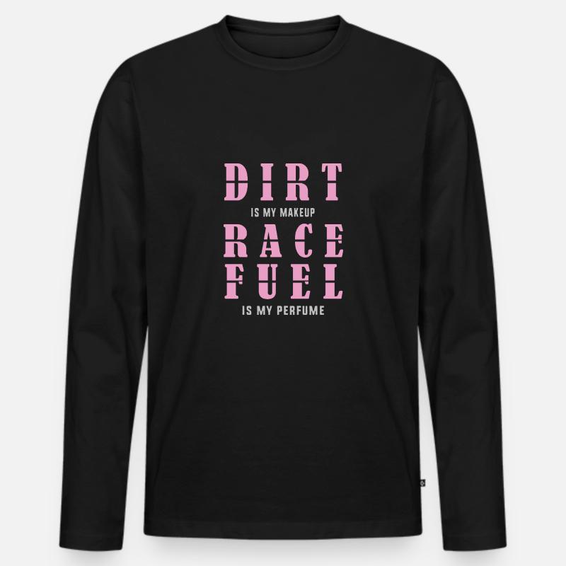 Dirt Track Racing - Männer Premium Bio Langarmshirt - Schwarz
