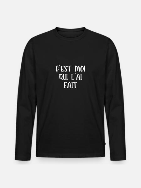 c'est moi qui l'ai fait - T-shirt manches longues Premium bio Homme - noir