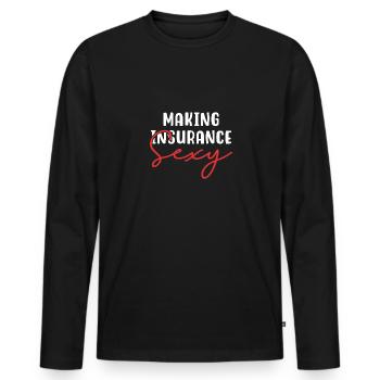 Maiking Versicherung Sexy - Männer Premium Bio Langarmshirt - Schwarz - Vorne - Nico (187cm)