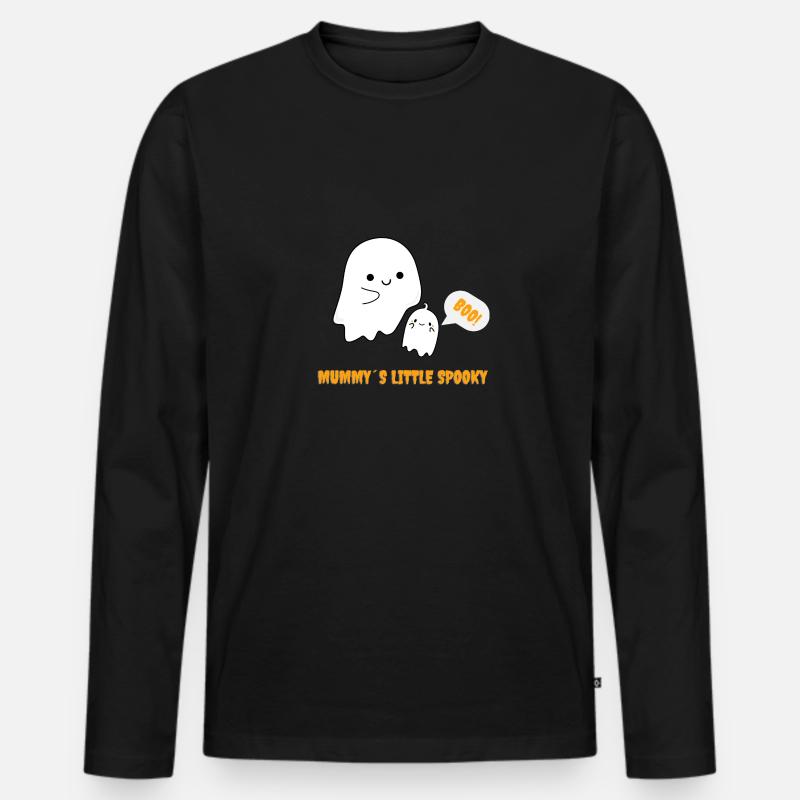 Mummy´s little Spooky - Männer Premium Bio Langarmshirt - Schwarz