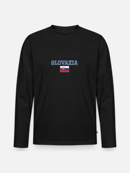 Slowakei - Männer Premium Bio Langarmshirt - Schwarz