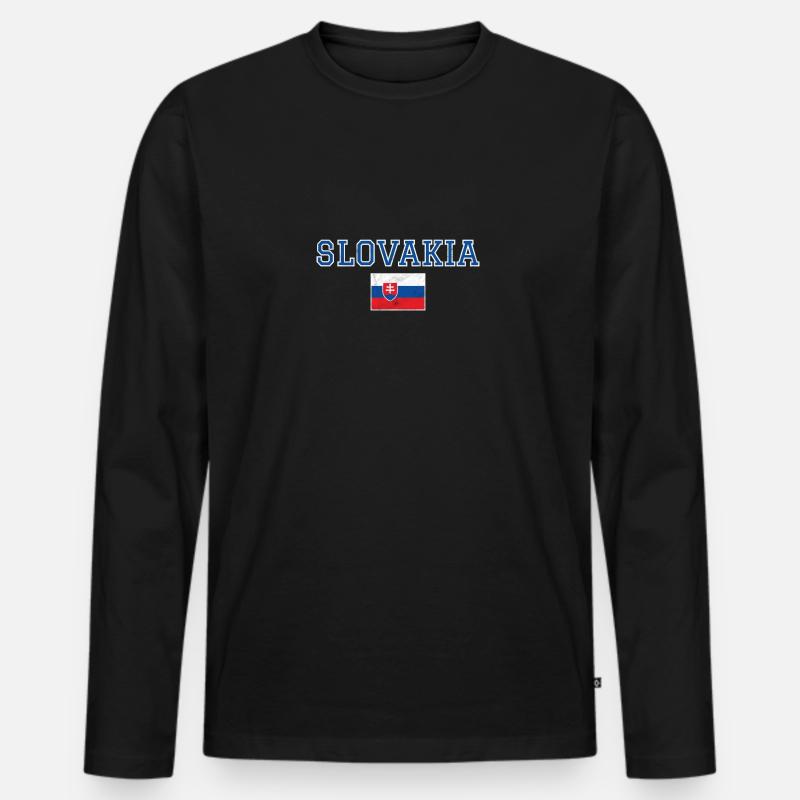 Slowakei - Männer Premium Bio Langarmshirt - Schwarz