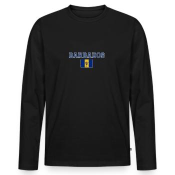 Barbade - T-shirt manches longues Premium bio Homme - noir - Devant - Nico (187cm)