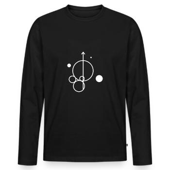 Physics string theory - Men's Premium Organic Long Sleeve Shirt - black - Front - Nico (187cm)