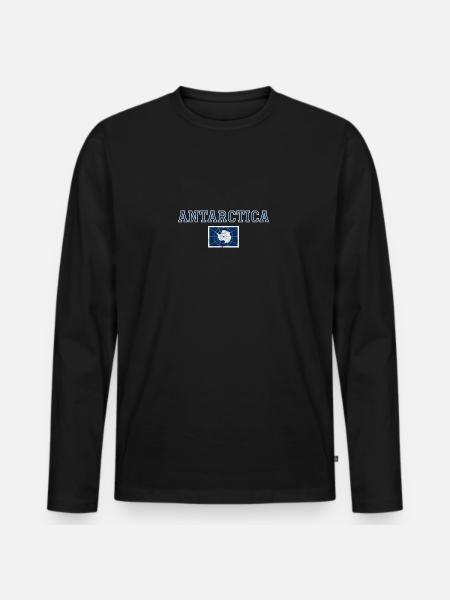 Antarctica - Men's Premium Organic Long Sleeve Shirt - black