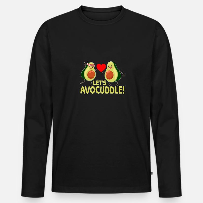 Lasst uns avocuddle! - Männer Premium Bio Langarmshirt - Schwarz