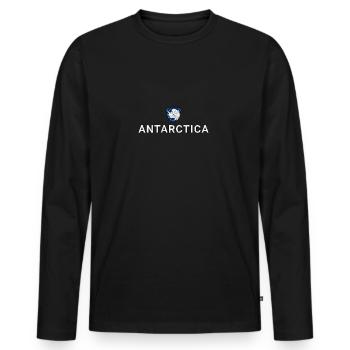 Antarctica - Men's Premium Organic Long Sleeve Shirt - black - Front - Nico (187cm)