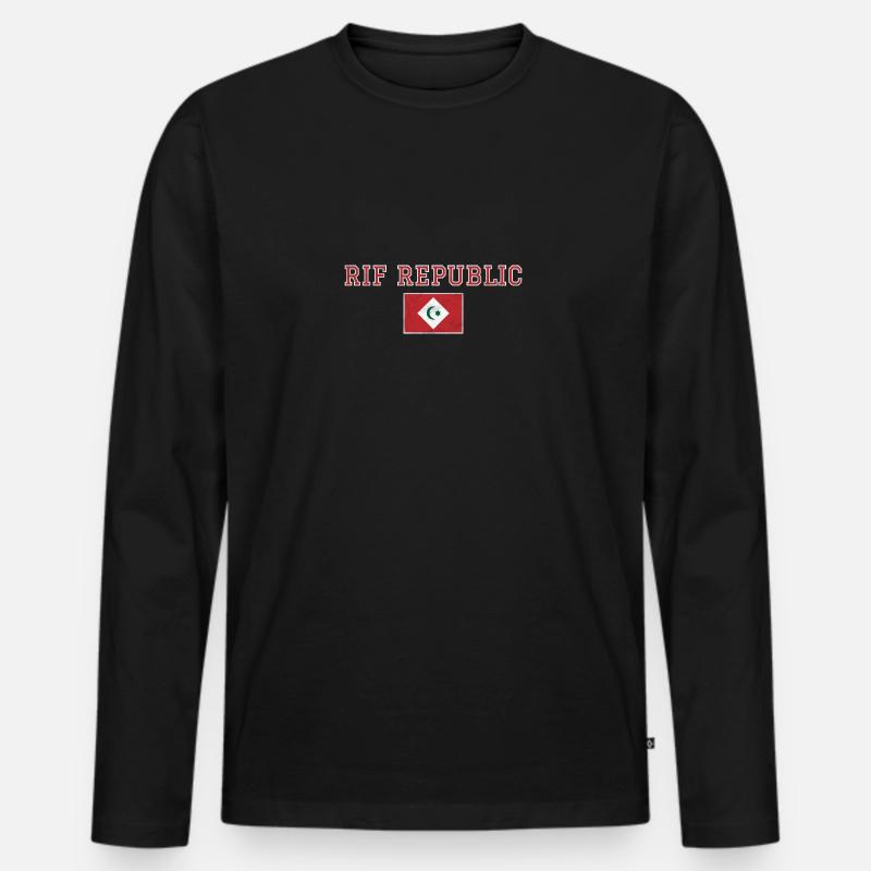 Rif-Republik - Männer Premium Bio Langarmshirt - Schwarz