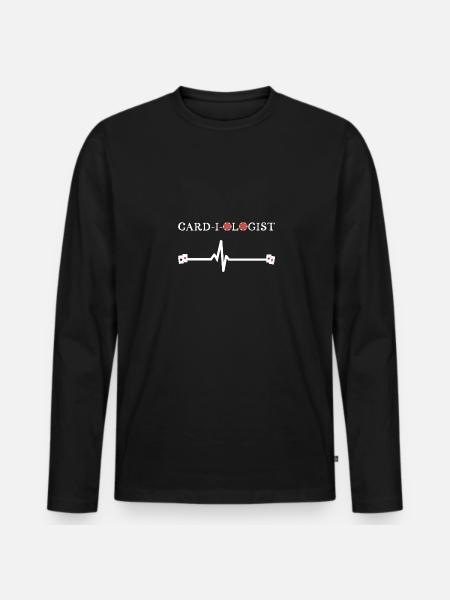 Kartenlegerin - Männer Premium Bio Langarmshirt - Schwarz