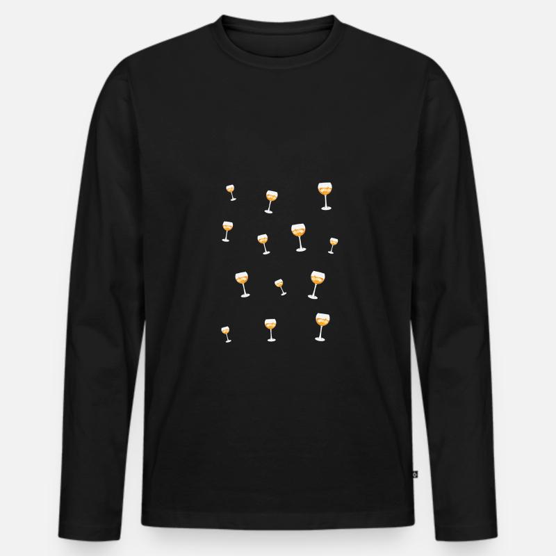 Halloechen Aperoelchen - Männer Premium Bio Langarmshirt - Schwarz