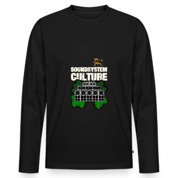 Soundsystem Culture - T-shirt manches longues Premium bio Homme - noir - Devant - Nico (187cm)