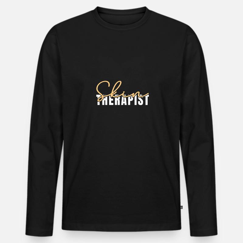 Hauttherapeutin - Männer Premium Bio Langarmshirt - Schwarz