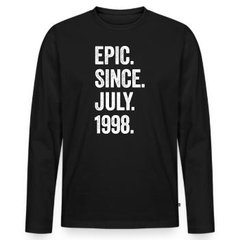 25 Years Old Epic Since July 1998 25th Birthday - Men's Premium Organic Long Sleeve Shirt - black - Front - Nico (187cm)