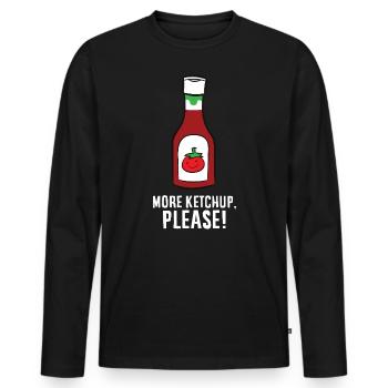 Ketchup - More Ketchup, please! - Men's Premium Organic Long Sleeve Shirt - black - Front - Nico (187cm)