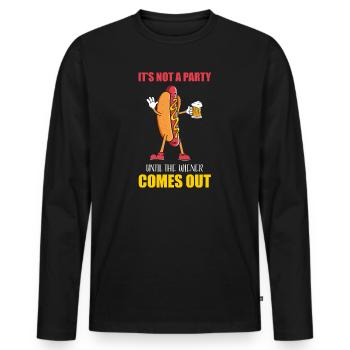 It's not a party until the winner comes out - Men's Premium Organic Long Sleeve Shirt - black - Front - Nico (187cm)