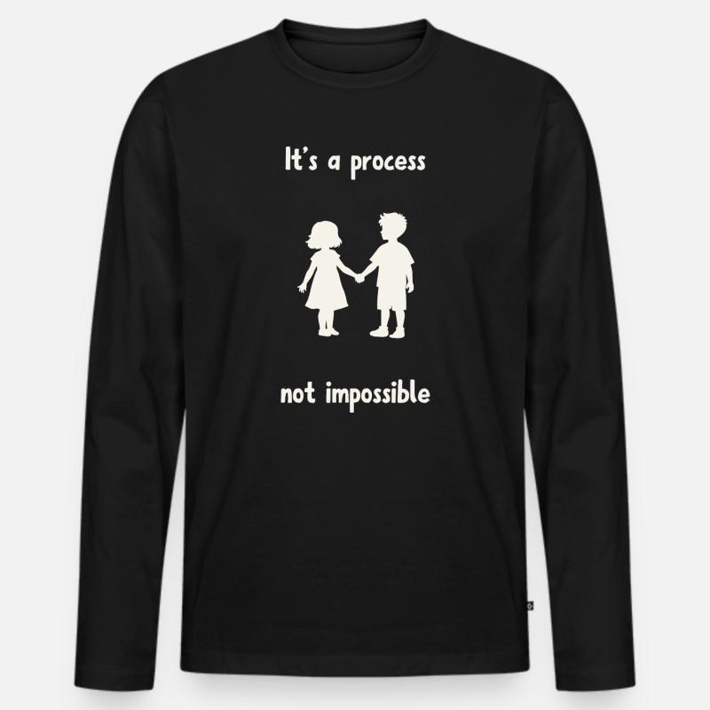 Es ist nicht unmöglich. - Männer Premium Bio Langarmshirt - Schwarz