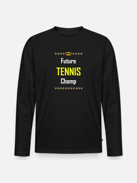 Future tennis champ - Men's Premium Organic Long Sleeve Shirt - black