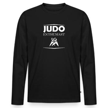 Judo enthusiast - Männer Premium Bio Langarmshirt - Schwarz - Vorne - Nico (187cm)