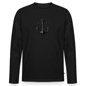 Black Anchor - Männer Premium Bio Langarmshirt - Schwarz - Vorne - Nico (187cm)