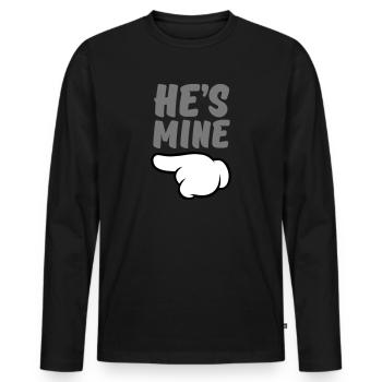 He's Mine (Comic Hand) Part 1 - Männer Premium Bio Langarmshirt - Schwarz - Vorne - Nico (187cm)