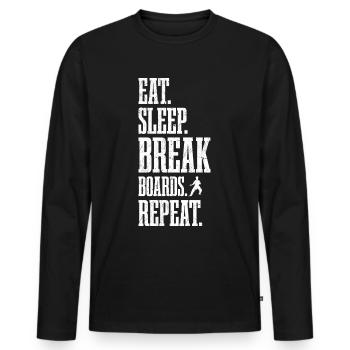 Tangsoodo Kampfkunst, Tang Soo Do Kämpfer Geschenk - Männer Premium Bio Langarmshirt - Schwarz - Vorne - Nico (187cm)