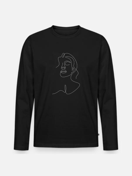 Sensual, sexy woman - Men's Premium Organic Long Sleeve Shirt - black