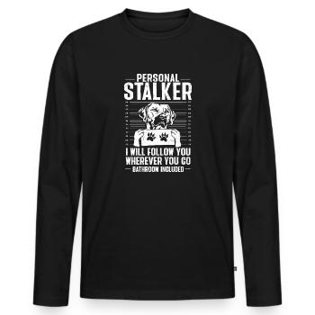 Rhodesian Ridgeback Hund - Männer Premium Bio Langarmshirt - Schwarz - Vorne - Nico (187cm)