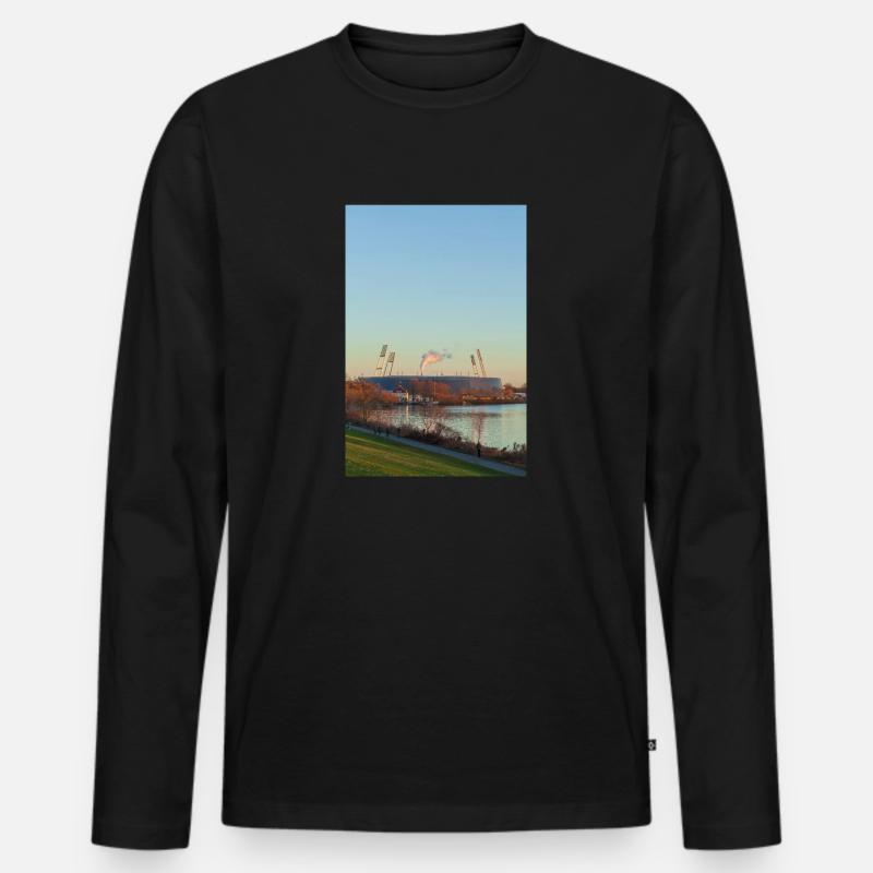 Weserstadion - Männer Premium Bio Langarmshirt - Schwarz