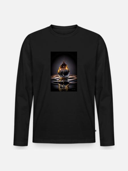 Drops magma 2 - Men's Premium Organic Long Sleeve Shirt - black