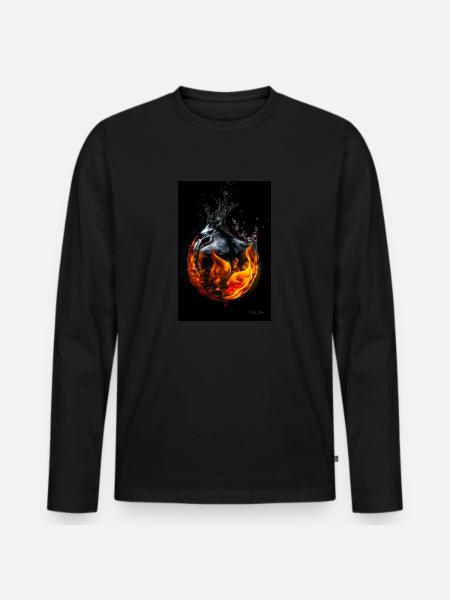 Drops fire 6 - Men's Premium Organic Long Sleeve Shirt - black