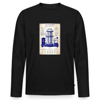 AFFICHE DE TUBUS ELECTRONICUS - T-shirt manches longues Premium bio Homme - noir - Devant - Nico (187cm)