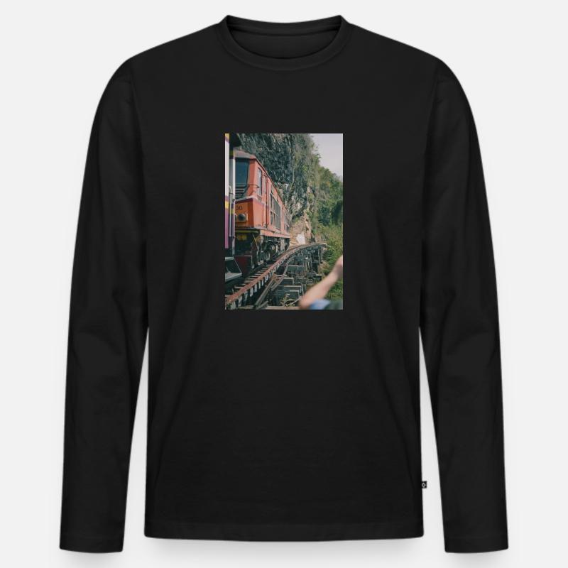 Zug Zug - Männer Premium Bio Langarmshirt - Schwarz
