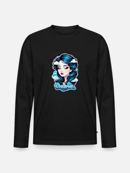 Träumer - Träumer - Träumer - Traum - Träumerei - Männer Premium Bio Langarmshirt - Schwarz