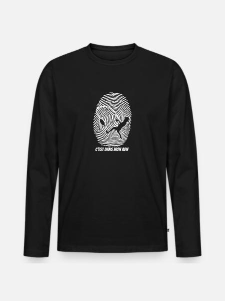 Peach DNA - Men's Premium Organic Long Sleeve Shirt - black