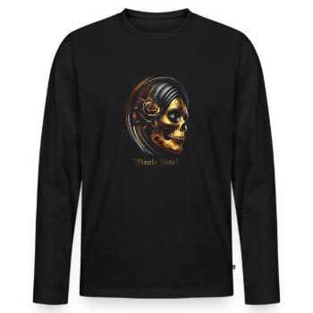 Santa Muerte - Men's Premium Organic Long Sleeve Shirt - black - Front - Nico (187cm)