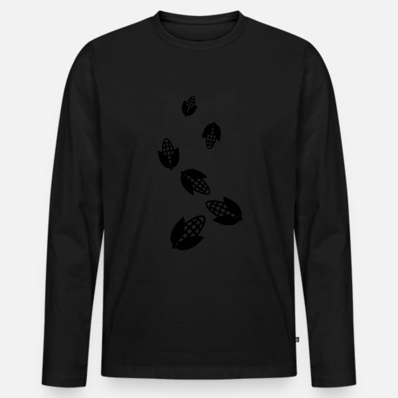 Mais symbol - Männer Premium Bio Langarmshirt - Schwarz